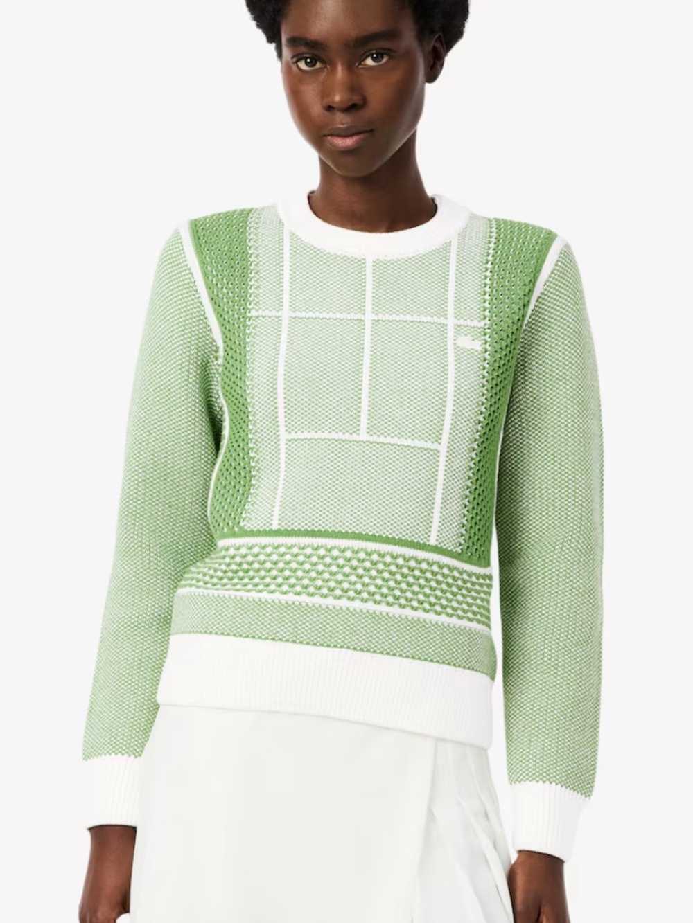Lacoste Tennis Court Graphic Jacquard Sweater